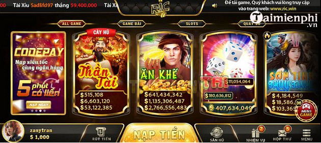 Các tựa game slot Ricwin cực hấp dẫn đang chờ đợi người chơi khám phá